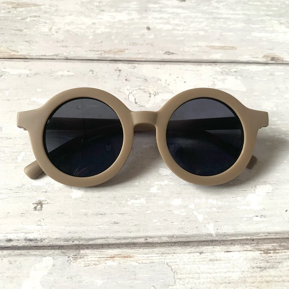 Zara Kids Recycled Plastic Cocoa Brown Unisex Sunglasses UV 400 Protection NEW
